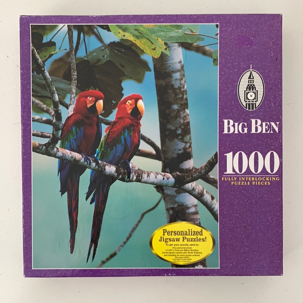 Big Ben 1000 Jigsaw Puzzle Green-Winged Macaws